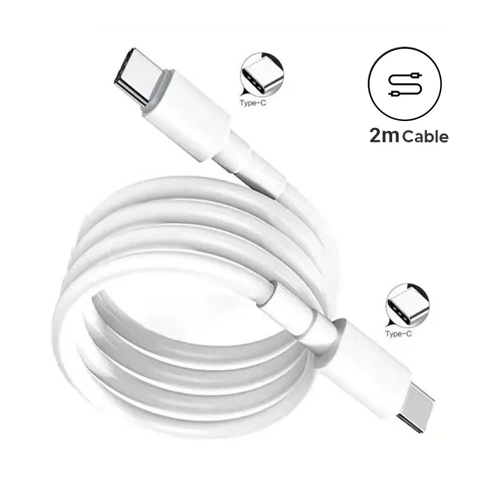 Universal 15W 2 METER (6.6FT) USB Type-C to Type-C | White