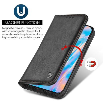 The Luxury Gentleman Series | Magnetic Flip Leather Wallet Case | IPHONE (6.1")